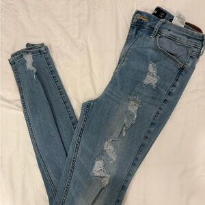 Light Blue Distressed Women's Jeans